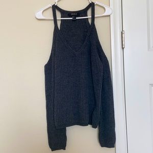 Small Grey No-Shoulder Sweater Forever 21